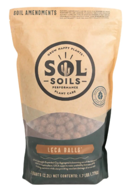 Sol Soils® LECA Balls Amendments, 2 Quart Bag - 8 per case - Potting Mix, Compost & Amendments